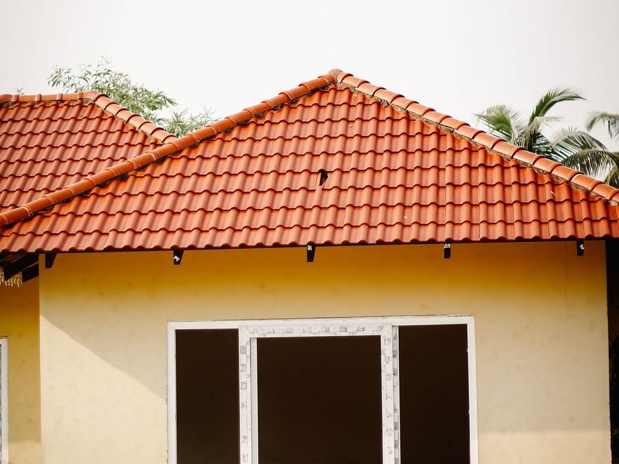 Window with mosquito mesh fitted at a completed house